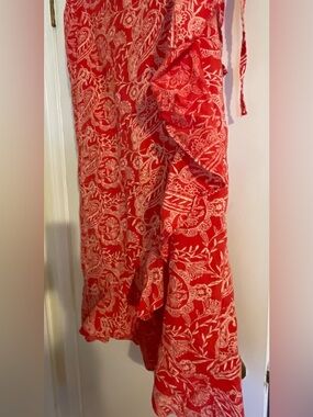 Red wrap around skirt size XL
